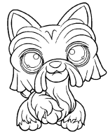 A coloring page of littlest pet shop